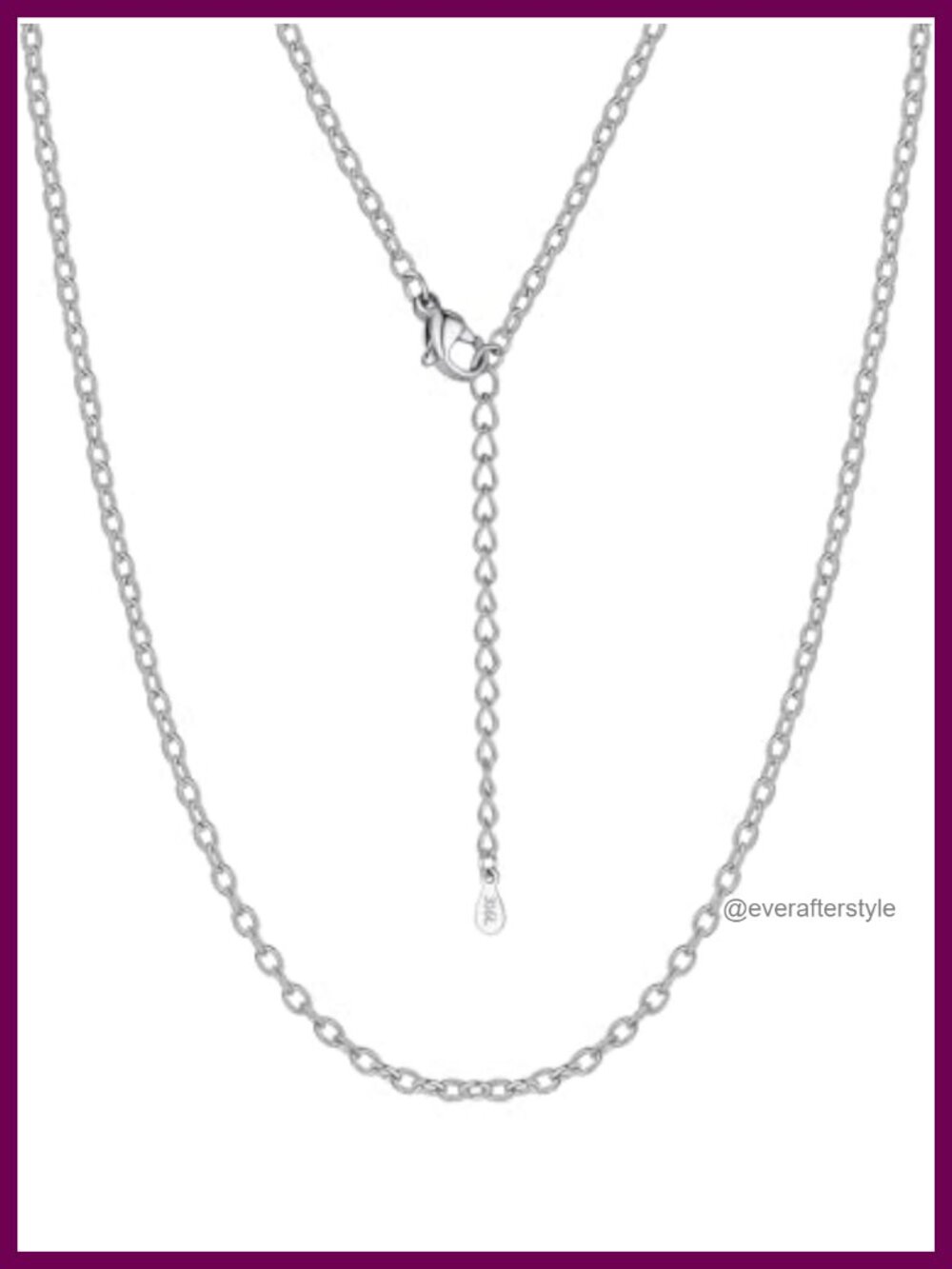 Stainless Steel Cable Chain Necklace Dainty Pendant Chain 24 Inch Gold Plated